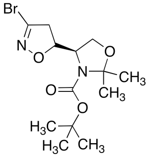3-Bromo-5-((4R)-N-tert-butoxycarbonyl-2,2-dimethyloxazolidine)isoxazoline(Mixture of Diastereomers)