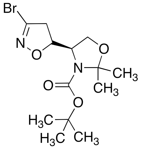 3-Bromo-5-((4R)-N-tert-butoxycarbonyl-2,2-dimethyloxazolidine)isoxazoline(Mixture of Diastereomers)
