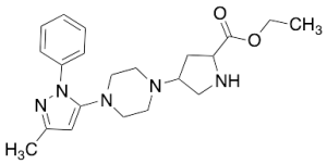 Ethyl 4-(4-(3-methyl-1-phenyl-1H-Pyrazol-5-yl)piperazin-1-yl)pyrrolidine-2-carboxylate