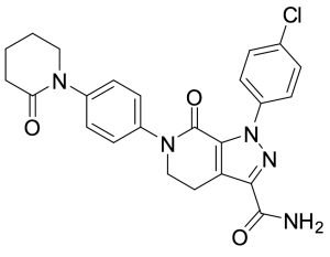 1-(4-Chlorophenyl)-7-oxo-6-[4-(2-oxopiperidin-1-yl)phenyl]-4,5-dihydropyrazolo[3,4-c]pyridine-3-carboxamide