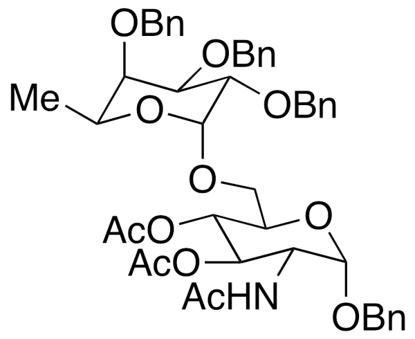 Benzyl 2-Acetamido-3,4-di-O-acetyl-2-deoxy-6-O-(tri-O-benzyl-L-fucopyranosyl)-Alpha-D-glucopyranoside (4:1 Alpha/Beta mixture)