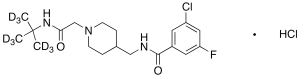 N-((1-(2-(tert-Butylamino)-2-oxoethyl)piperidin-4-yl)methyl)-3-chloro-5-fluorobenzamide-d9 Hydrochloride Salt