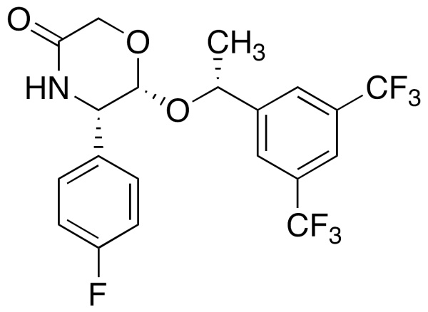(5S,6R)-6-[(1R)-1-[3,5-Bis(trifluoromethyl)phenyl]ethoxy]-5-(4-fluorophenyl)-3-morpholinone [Aprepit