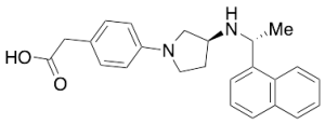 4-[(3S)-3-[[(1R)-1-(1-Naphthalenyl)ethyl]amino]-1-pyrrolidinyl]benzeneacetic Acid