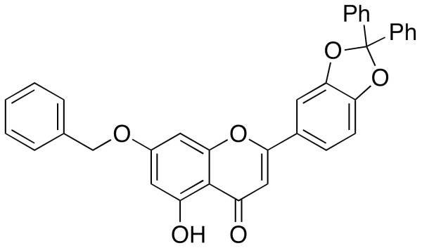 7-Benzyloxy-2-(2,2-diphenyl-1,3-benzodioxol-5-yl)-5-hydroxy-H-1-benzopyran-4-one