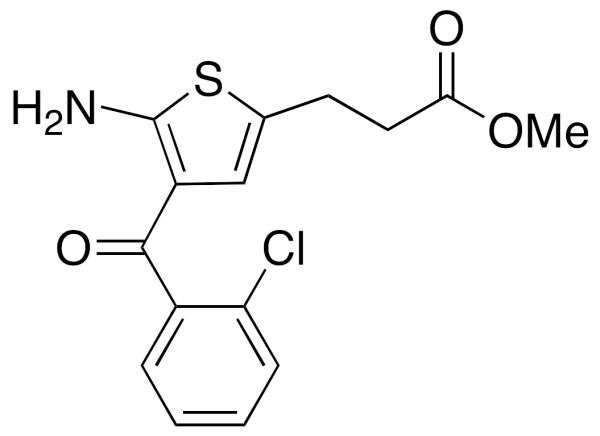 2-Amino-3-(2-chlorobenzoyl)-5-(2-carbomethoxyethyl)thiophene