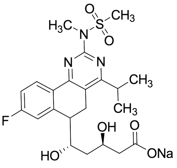 (bR,deltaS)-8-Fluoro-5,6-dihydro-b,delta-dihydroxy-4-(1-methylethyl)-2-[methyl(methylsulfonyl)amino]-benzo[h]quinazoline-6-pentanoic Acid Sodium Salt