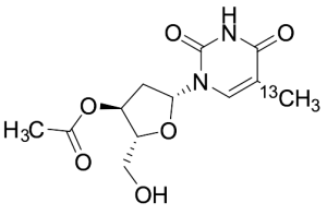 (2R,3S,5R)-2-(Hydroxymethyl)-5-(5-(methyl-13C)-2,4-dioxo-3,4-dihydropyrimidin-1(2H)-yl)tetrahydrofuran-3-yl acetate