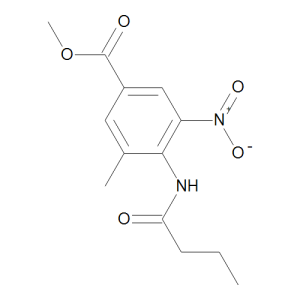 4-Butyrylamino-3-methyl-5-nitrobenzoic Acid Methyl Ester