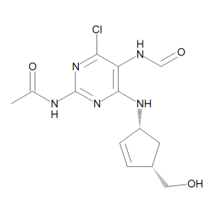 (1R-4S)-N-[4-Chloro-5-(formylamino)-6-[[4-(hydroxymethyl)-2-cyclopenten-1-yl]amino]-2-pyrimidinyl]acetamide