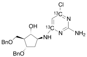 5-[(2-Amino-6-chloro-4-pyrimidinyl-13C2)amino]-3-(phenylmethoxy)-2-[(phenylmethoxy)methyl]cyclopentanol