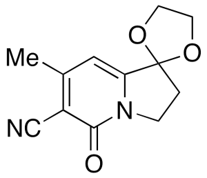 2',3'-Dihydro-7'-methyl-5'-oxo-spiro[1,3-dioxolane-2,1'(5'H)-indolizine]-6'-carbonitrile