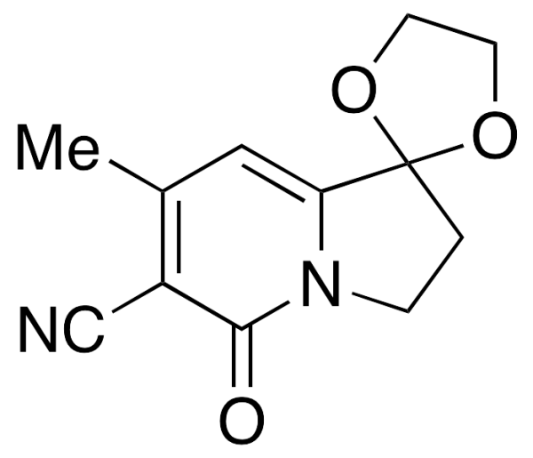 2',3'-Dihydro-7'-methyl-5'-oxo-spiro[1,3-dioxolane-2,1'(5'H)-indolizine]-6'-carbonitrile
