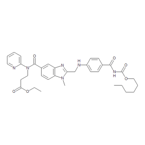 N-[[2-[[[4-[[[(Hexyloxy)carbonyl]amino]carbonyl]phenyl]amino]methyl]-1-methyl-1H-benzimidazol-5-yl]carbonyl]-N-2-pyridinyl-beta-alanine Ethyl Ester