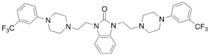 1,3-Bis(2-(4-(3-(trifluoromethyl)phenyl)piperazin-1-yl)ethyl)-1H-benzo[d]imidazol-2(3H)-one