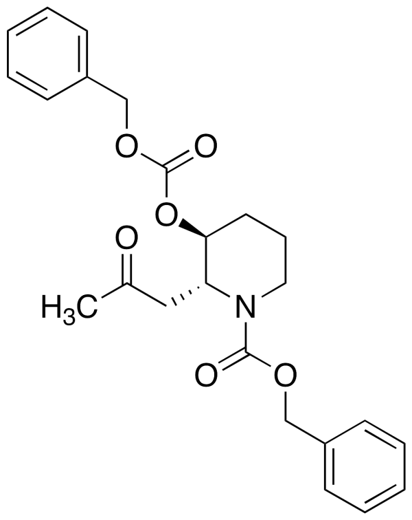 trans-N,O-Bis(benzyloxycarbonyl) 3-Hydroxy-2-(2-oxopropyl)piperidine