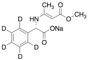 (S)-Alpha-[(3-Methoxy-1-methyl-3-oxo-1-propenyl)amino]-benzeneacetic Acid-d5 Monosodium Salt