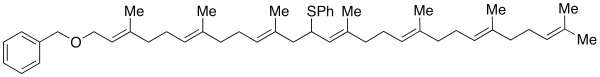 [[[(2E,6E,10E,14E,18E,22E)-3,7,11,15,19,23,27-Heptamethyl-13-(phenylthio)-2,6,10,14,18,22,26-octacosaheptaen-1-yl]oxy]methyl]-benzene