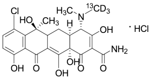 Chlortetracycline-13C-d3 Hydrochloride (Technical Grade, may contain up to 1.5% d0)