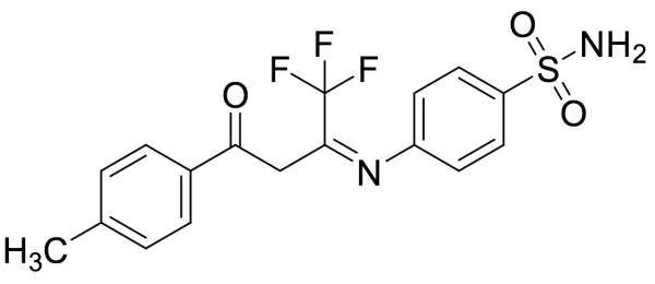 4-[[3-(4-Methylphenyl)-3-oxo-1-(trifluoromethyl)propylidene]amino]benzenesulfonamide