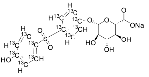 Bis(4-hydroxyphenyl) Sulfone O-b-D-Glucuronide-13C12 Sodium Salt