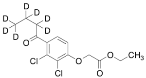 [2,3-Dichloro-4-(1-oxobutyl)phenoxy]-acetic Acid Ethyl Ester-d7