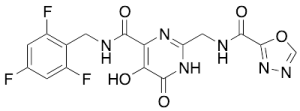 N-((5-Hydroxy-6-oxo-4-((2,4,6-trifluorobenzyl)carbamoyl)-1,6-dihydropyrimidin-2-yl)methyl)-1,3,4-oxadiazole-2-carboxamide