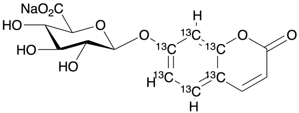 7-Hydroxy Coumarin-13C6 Beta-D-Glucuronide Sodium Salt