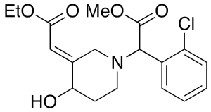 (3E)-Alpha-(2-Chlorophenyl)-3-(2-ethoxy-2-oxoethylidene)-4-hydroxy-1-piperidineacetic Acid Methyl Ester(Mixture of Diastereomers)