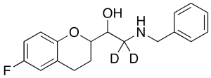 6-Fluoro-3,4-dihydro-Alpha-[[(benzyl)amino]methyl]-2H-1-benzopyran-2-methanol-d2(Mixture of Diastereomers)