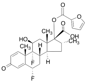 (6a,11b,16a,17a)-6,9-Difluoro-17-[(2-furanylcarbonyl)oxy]-11-hydroxy-16-methyl-3-oxoandrosta-1,4-diene-17-carboxylic Acid