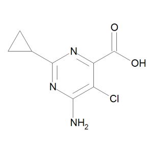6-amino-5-chloro-2-cyclopropylpyrimidine-4-carboxylic Acid