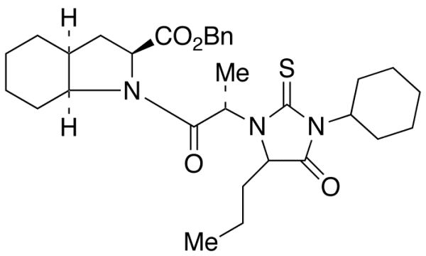 (2S,3aS,7aS)-1-[(2S)-2-[3-Cyclohexyl-2-thioxo-4-oxo-5-propyl-1-imidazolidinyl]-1-oxopropyl]octahydro-1H-indole-2-carboxylic Acid Benzyl Ester