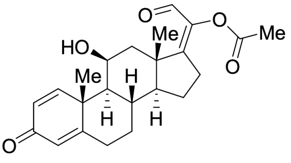 (11Beta,17E)-20-(Acetyloxy)-11-hydroxy-3-oxopregna-1,4,17(20)-trien-21-al