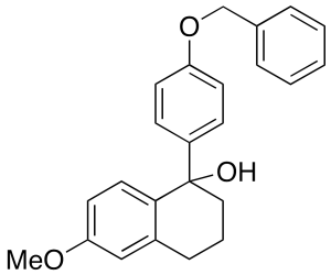 rac 4-Hydroxy-7-methoxy-4-(4-benzyloxyphenyl)-1,2,3,4-tetrahydronaphthalene