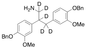 2,3-Bis(4-(benzyloxy)-3-methoxyphenyl)propan-1-amine-d5