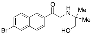 1-(6-Bromonaphthalen-2-yl)-2-((1-hydroxy-2-methylpropan-2-yl)amino)ethanone
