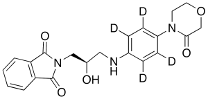 4-[((2R)-Hydroxy-3-phthalimido)propylamine]phenyl-3-morpholinone-d4
