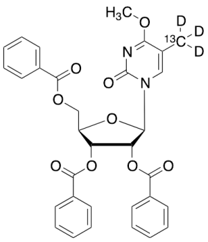 5-(Methyl-13C,d3)-4-O-methyl-uridine 2',3',5'-Tribenzoate