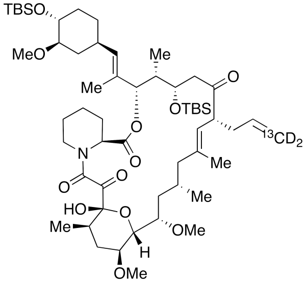 24,32-Bis-O-(tert-butyldimethylsilyl)-FK-506-13C, D2 (Major)