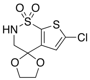 6'-Chloro-2',3'-dihydro-spiro[1,3-dioxolane-2,4'-[4H]thieno[3,2-e][1,2]thiazine] 1',1'-Dioxide