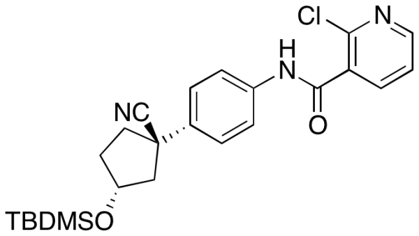 N-(4-((1R,3R)-3-((tert-Butyldimethylsilyl)oxy)-1-cyanocyclopentyl)phenyl)-2-chloronicotinamide