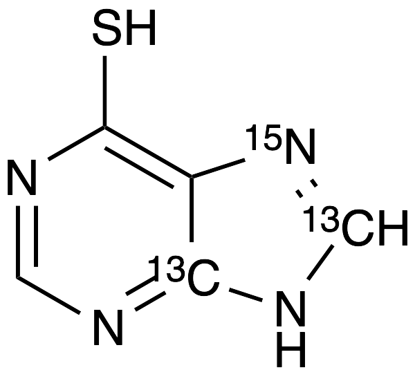 6-Mercaptopurine-13C2,15N (major)