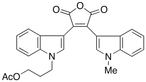 3-[1-[3-(Hydroxy)propyl]-1H-indol-3-yl]-4-(1-methyl-1H-indol-3-yl)-2,5-furandione Acetate