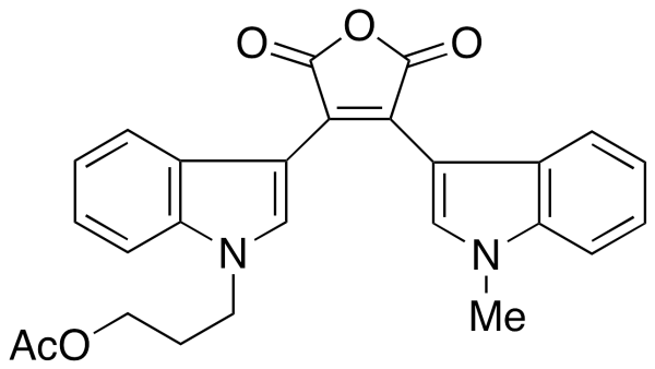 3-[1-[3-(Hydroxy)propyl]-1H-indol-3-yl]-4-(1-methyl-1H-indol-3-yl)-2,5-furandione Acetate