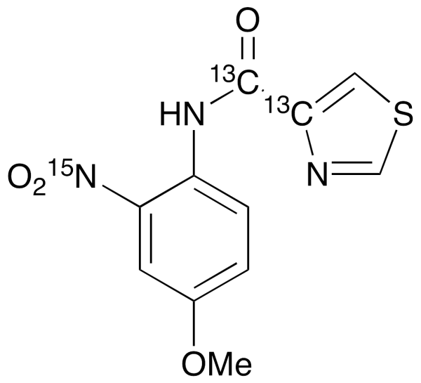 N-(4-Methoxy-2-nitrophenyl)-4-thiazolecarboxamide-13C2,15N