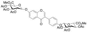 4-[4-Oxo-7-[(2,3,4-tri-O-acetyl-6-methyl-Beta-D-glucopyranuronosyl)oxy]-4H-1-benzopyran-3-yl]phenyl Beta-D-Glucopyranosiduronic Acid Methyl Ester Triacetate