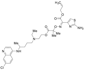2-((4-((7-Chloroquinolin-4-yl)amino)pentyl)(ethyl)amino)ethyl (Z)-2-(((2-(allyloxy)-1-(2-aminothiazol-4-yl)-2-oxoethylidene)amino)oxy)-2-methylpropanoate
