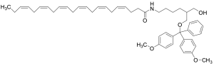 (4Z,7Z,10Z,13Z,16Z,19Z)-N-(6-(Bis(4-methoxyphenyl)(phenyl)methoxy)-5-(hydroxymethyl)hexyl)docosa-4,7,10,13,16,19-hexaenamide