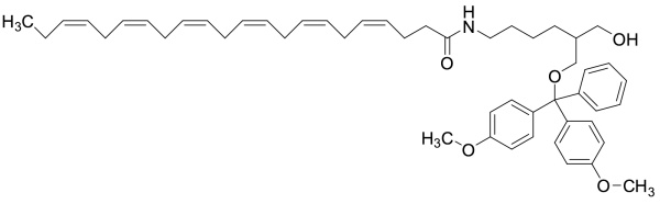 (4Z,7Z,10Z,13Z,16Z,19Z)-N-(6-(Bis(4-methoxyphenyl)(phenyl)methoxy)-5-(hydroxymethyl)hexyl)docosa-4,7,10,13,16,19-hexaenamide